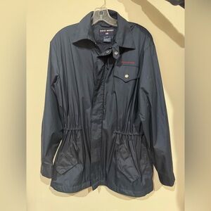 Ralph Lauren Navy Polo Sport Raincoat with Red Logo